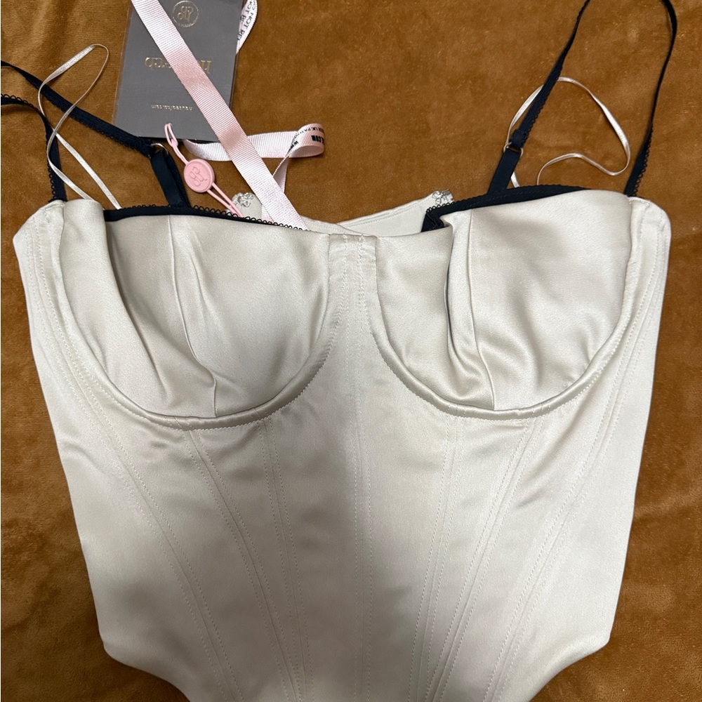 Luette Beige Corset L+ Plus Cup Top - Picture 3 of 8